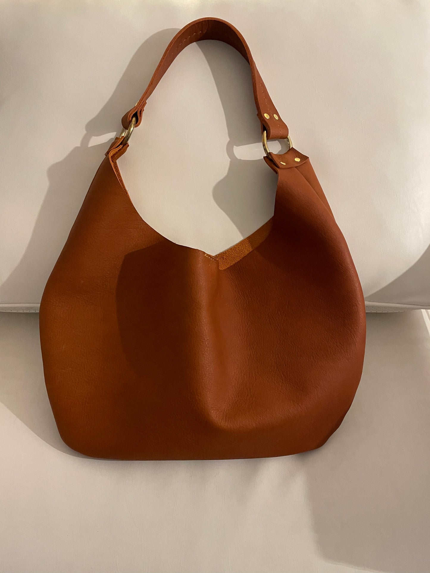 Brown Leather Hobo Bag