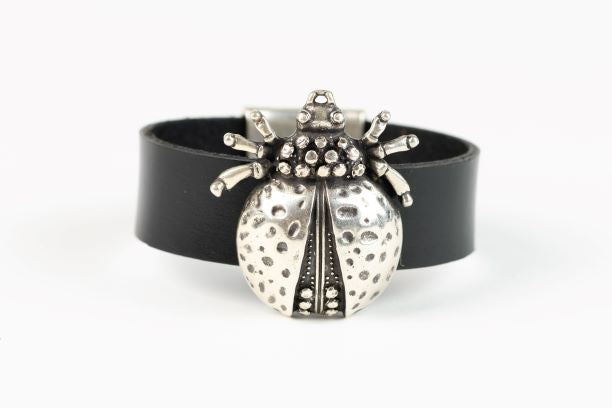 Silver Lady Bug Bracelet